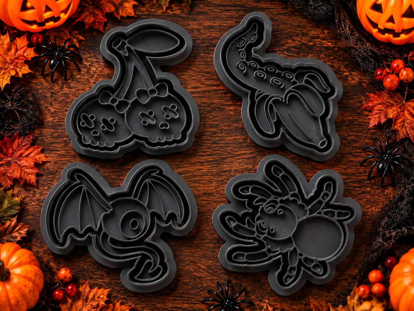 Sada 4 ks halloweenských vykrajovátek