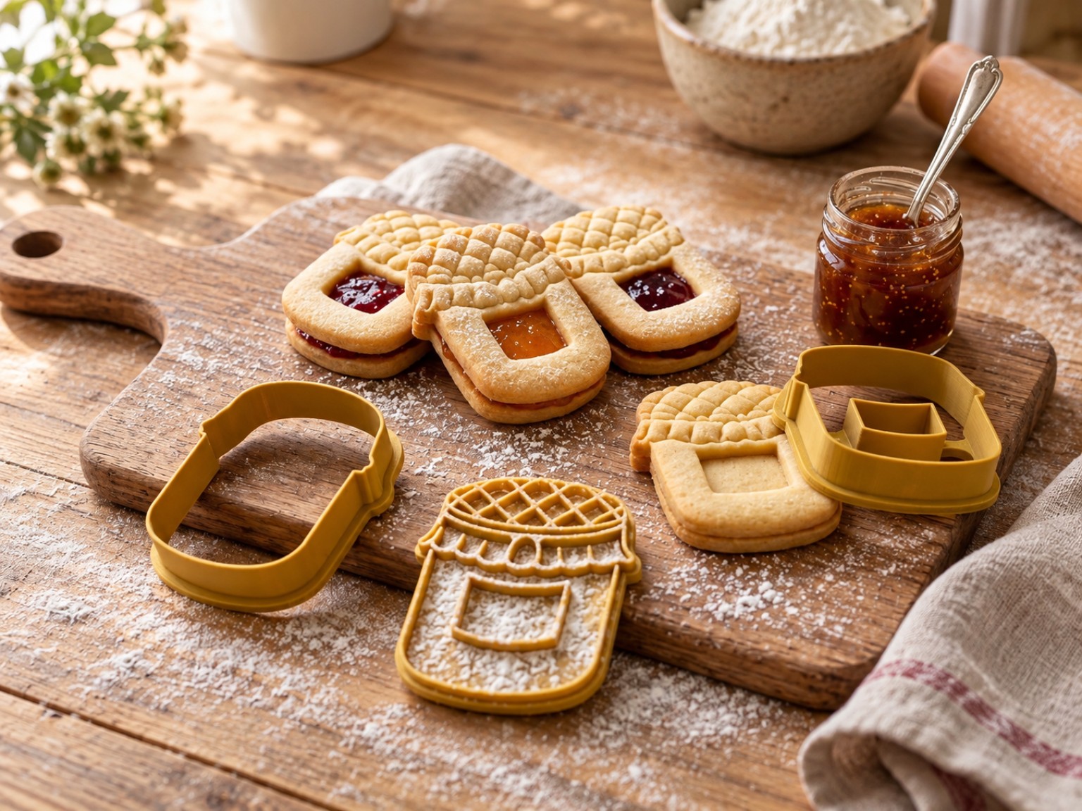 Linecká sklenička – vykrajovátko + detail
