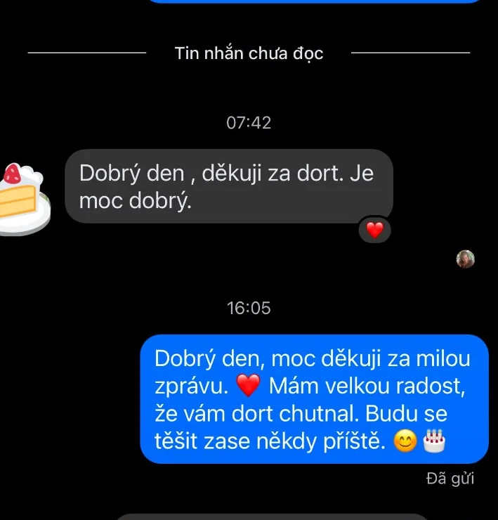 Skutečné hodnocení zákazníka – dort byl moc dobrý | Halu Dorty