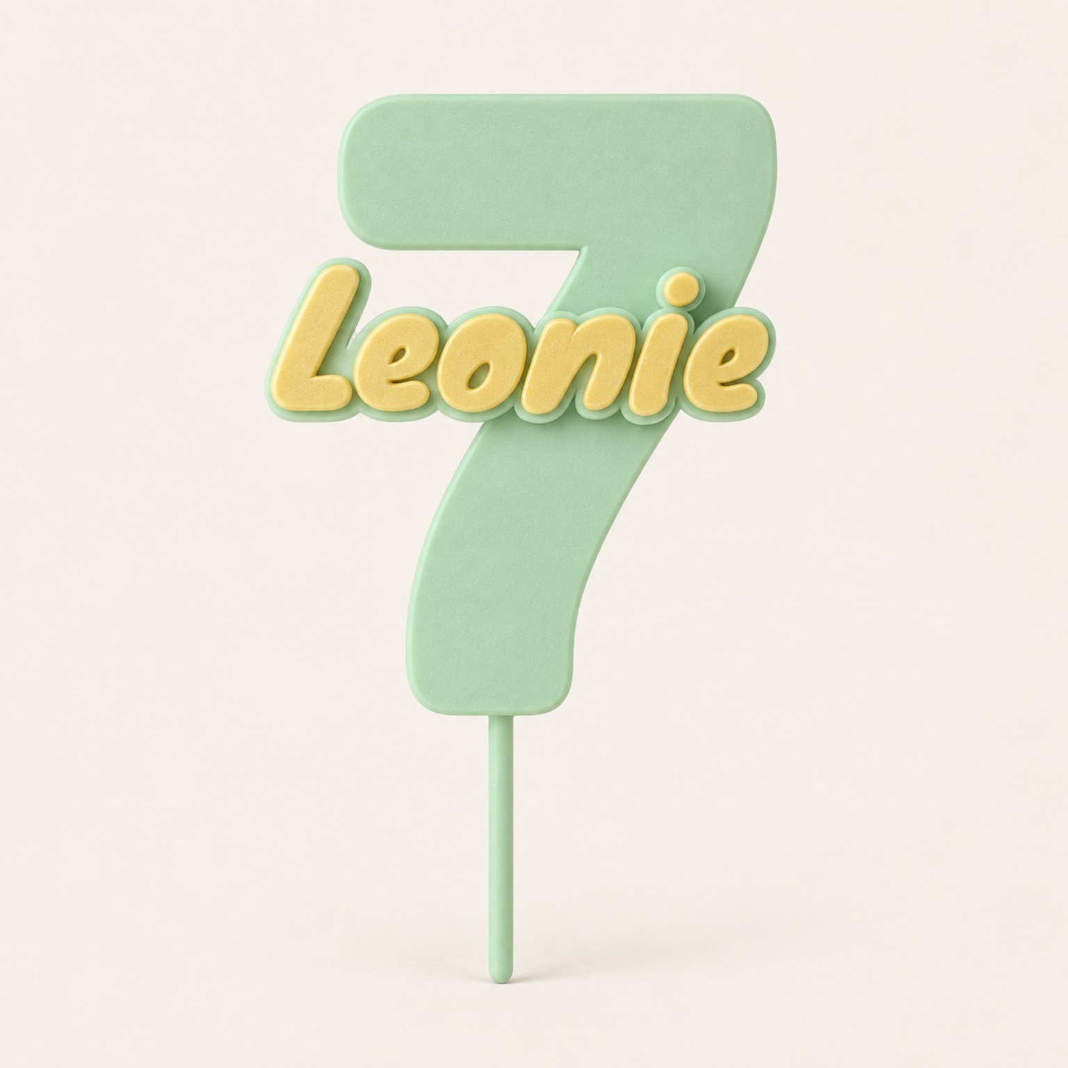 Personalizovaný zápich se jménem Leonie a číslem 7