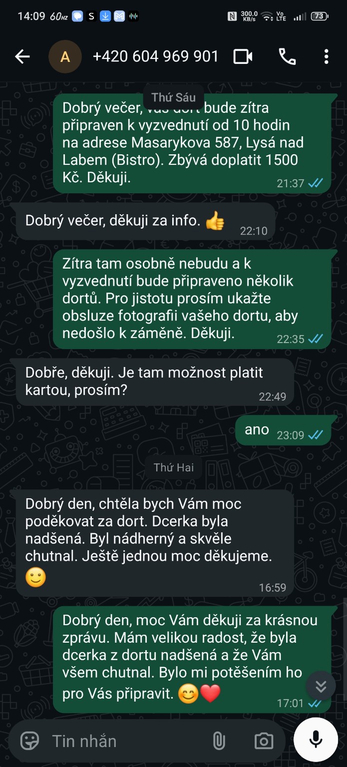 Skutečné hodnocení zákazníka – dort byl nádherný a skvěle chutnal | Halu Dorty