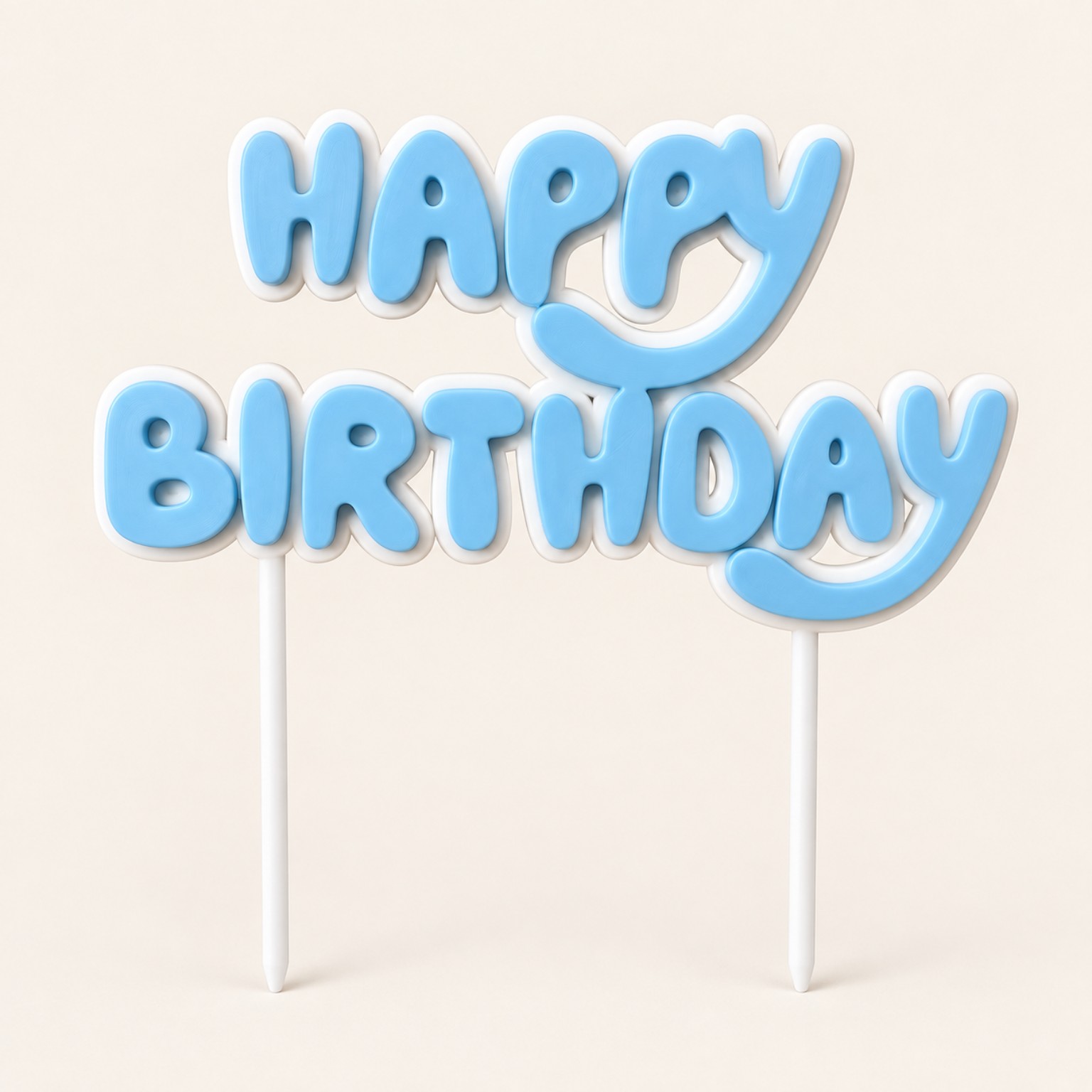 Modrý zápich Happy Birthday
